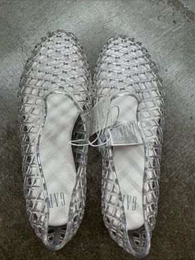 GAP Clear Transparent Jelly Lattice Ballet Flats